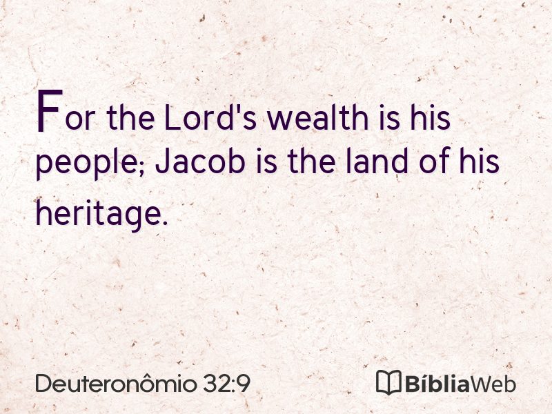 Deuteronômio 32:9 em imagem para compartilhar