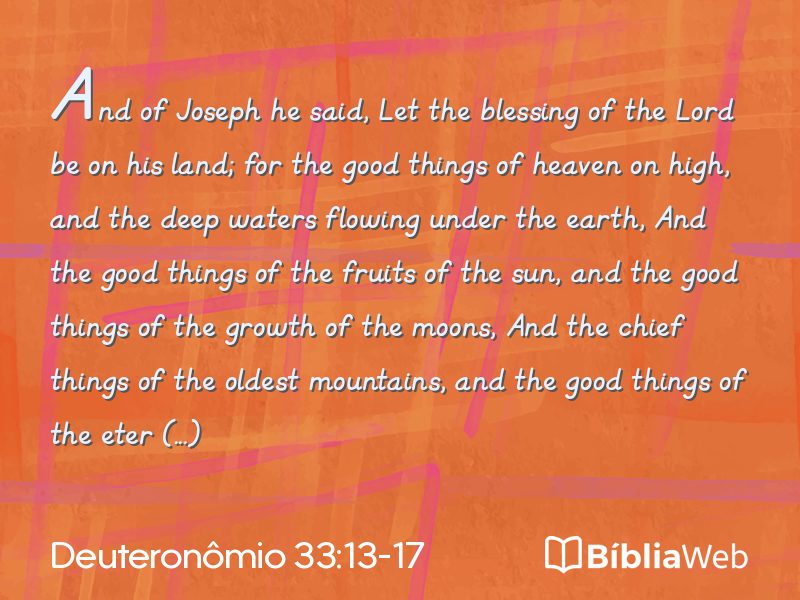 Deuteronômio 33:13-17 em imagem para compartilhar