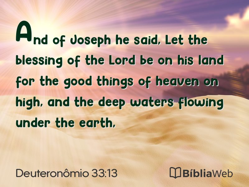 Deuteronômio 33:13 em imagem para compartilhar
