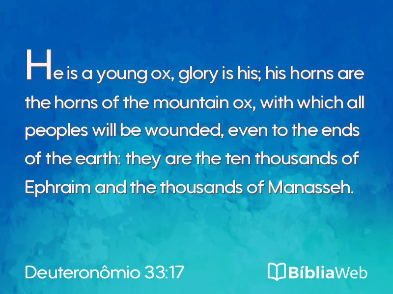 Deuteronômio 33:17 em imagem para compartilhar