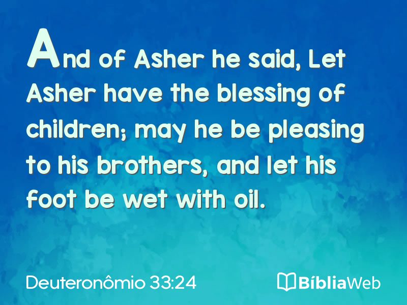 Deuteronômio 33:24 em imagem para compartilhar