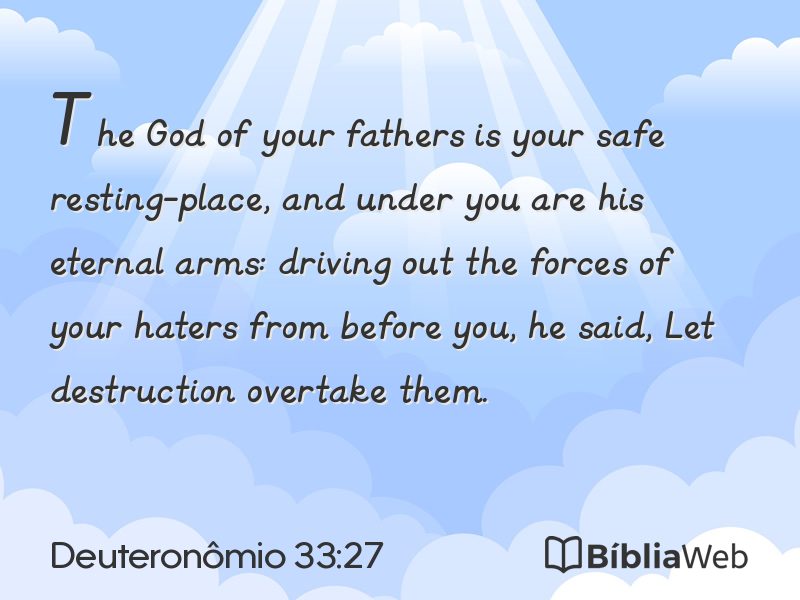 Deuteronômio 33:27 em imagem para compartilhar