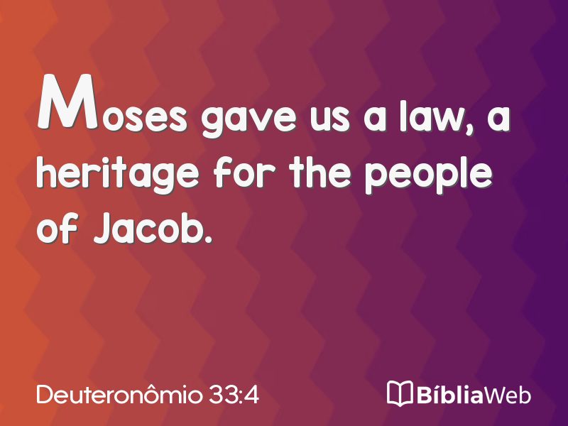 Deuteronômio 33:4 em imagem para compartilhar
