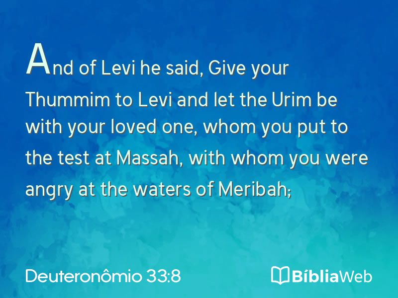 Deuteronômio 33:8 em imagem para compartilhar