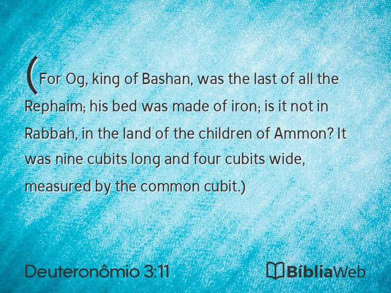 Deuteronômio 3:11 em imagem para compartilhar