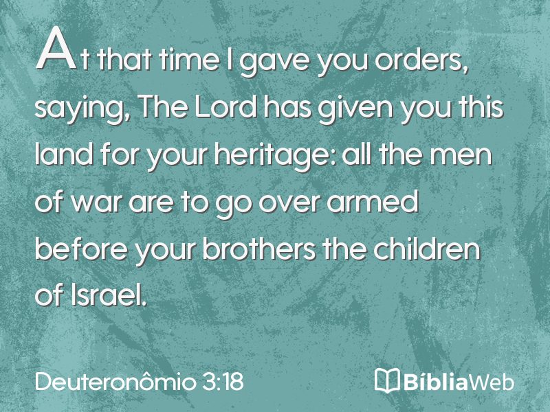 Deuteronômio 3:18 em imagem para compartilhar
