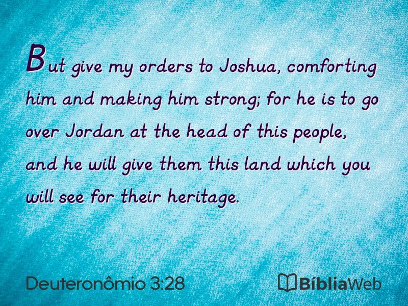 Deuteronômio 3:28 em imagem para compartilhar