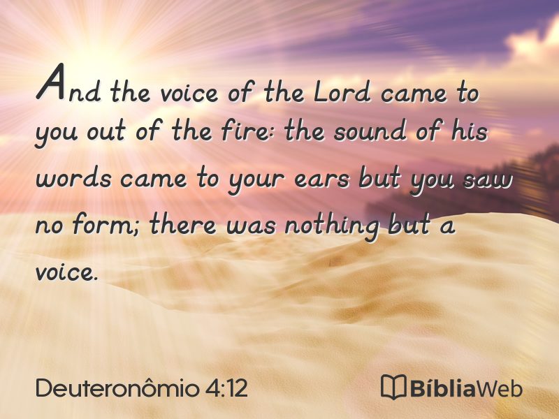 Deuteronômio 4:12 em imagem para compartilhar