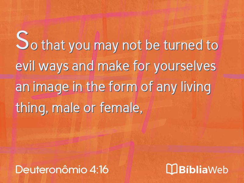 Deuteronômio 4:16 em imagem para compartilhar