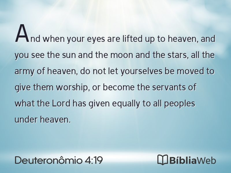 Deuteronômio 4:19 em imagem para compartilhar