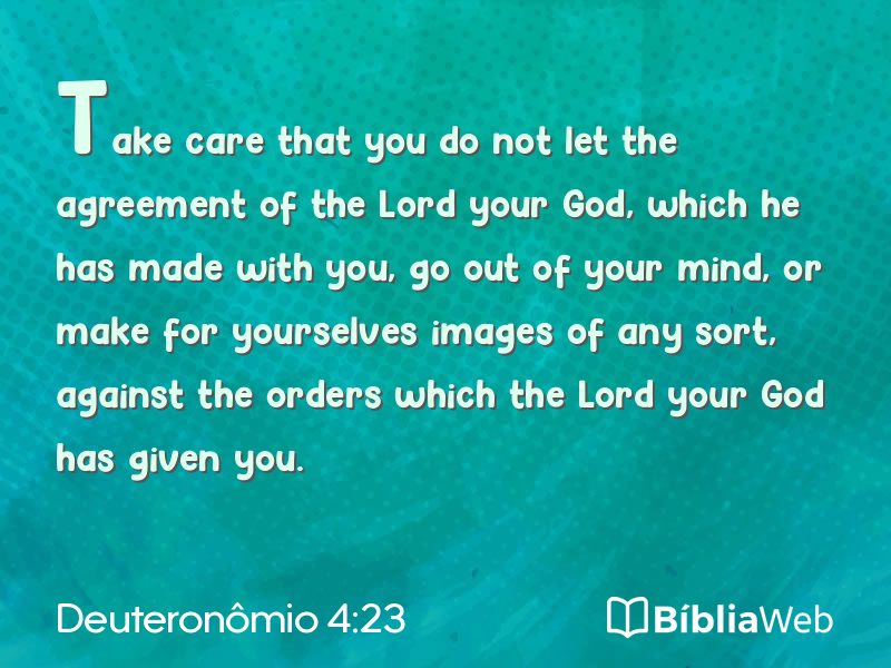 Deuteronômio 4:23 em imagem para compartilhar