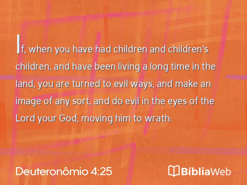 Deuteronômio 4:25 em imagem para compartilhar