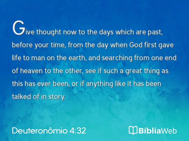Deuteronômio 4:32 em imagem para compartilhar