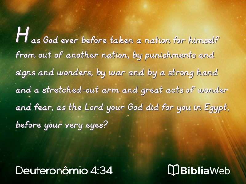 Deuteronômio 4:34 em imagem para compartilhar