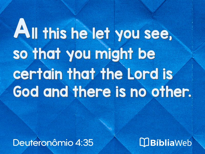 Deuteronômio 4:35 em imagem para compartilhar