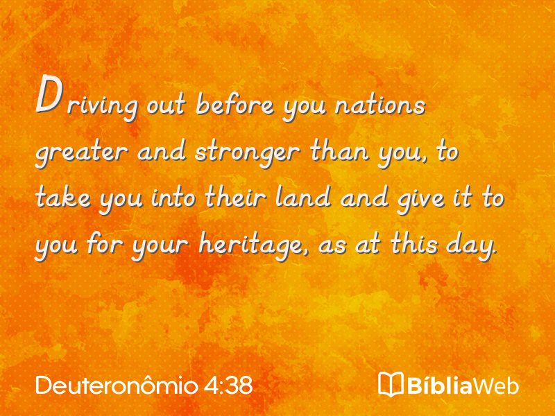 Deuteronômio 4:38 em imagem para compartilhar
