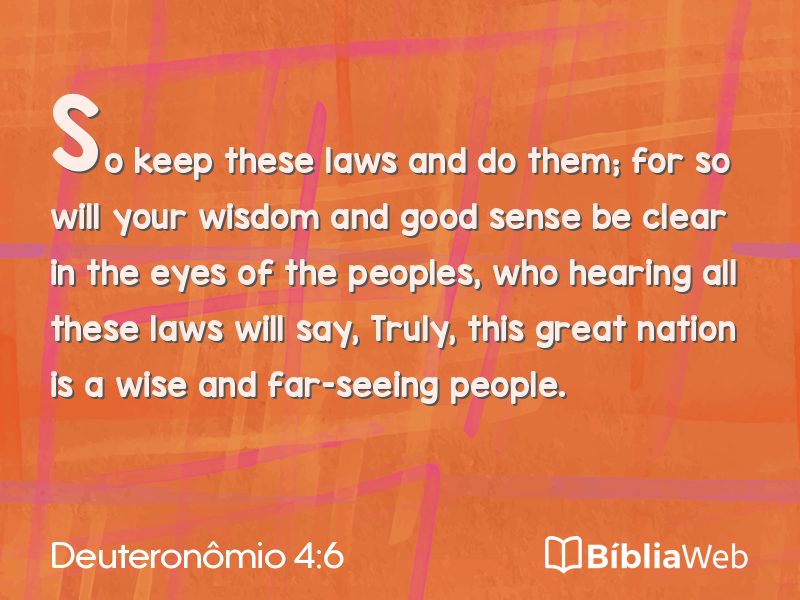 Deuteronômio 4:6 em imagem para compartilhar