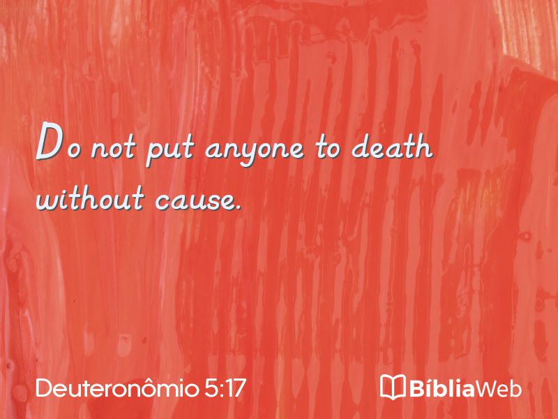 Deuteronômio 5:17 em imagem para compartilhar