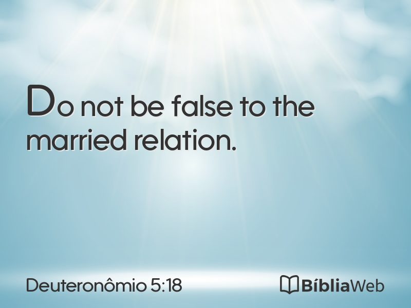 Deuteronômio 5:18 em imagem para compartilhar