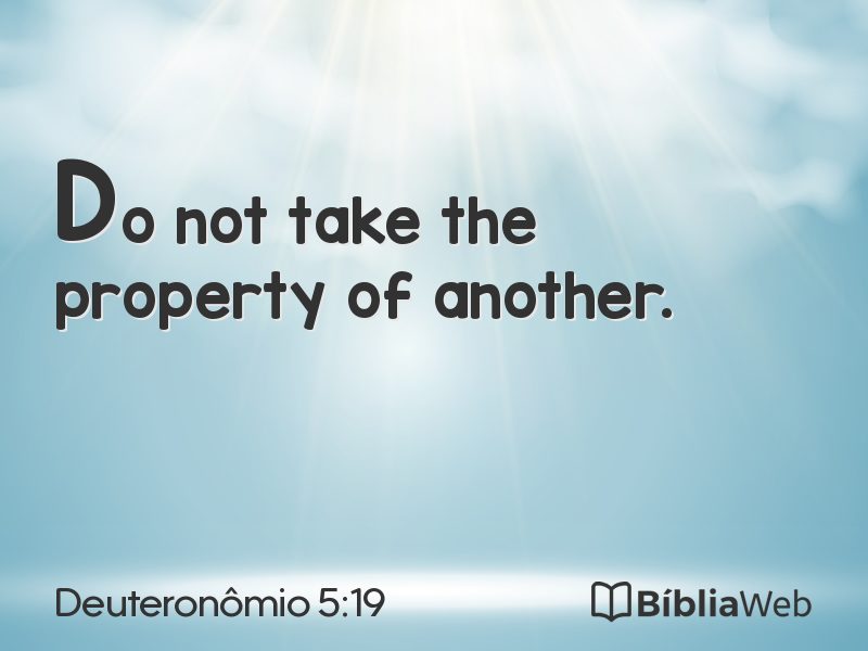 Deuteronômio 5:19 em imagem para compartilhar