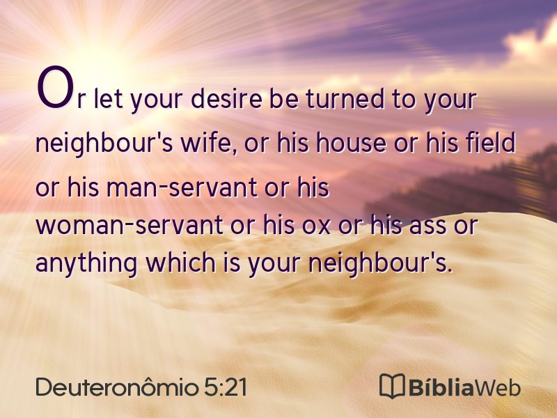Deuteronômio 5:21 em imagem para compartilhar