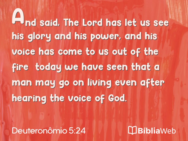 Deuteronômio 5:24 em imagem para compartilhar
