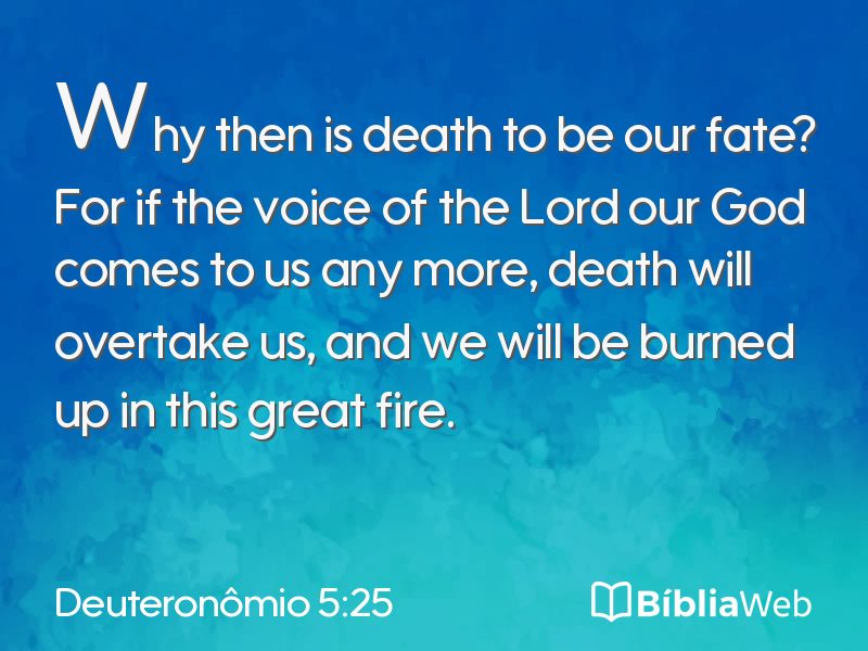 Deuteronômio 5:25 em imagem para compartilhar