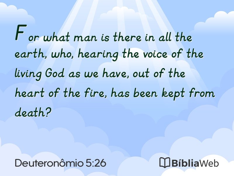 Deuteronômio 5:26 em imagem para compartilhar