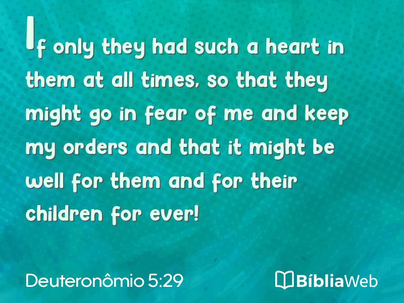 Deuteronômio 5:29 em imagem para compartilhar
