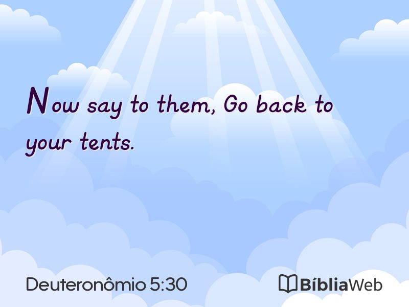 Deuteronômio 5:30 em imagem para compartilhar