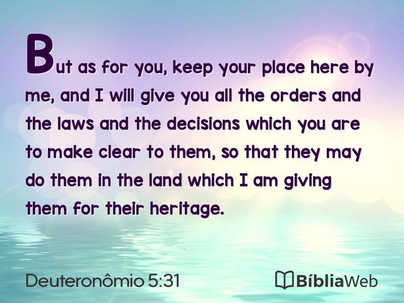 Deuteronômio 5:31 em imagem para compartilhar