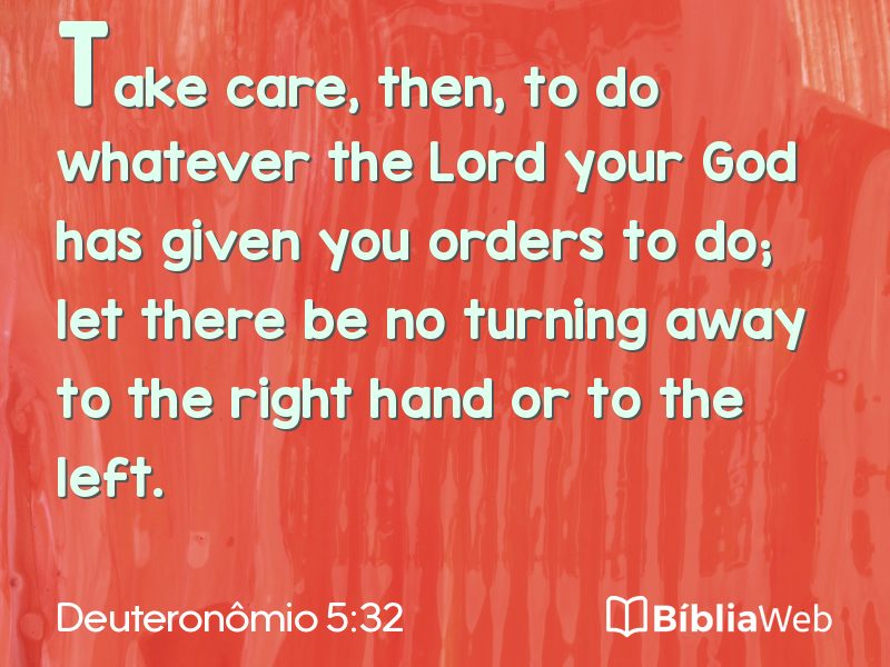 Deuteronômio 5:32 em imagem para compartilhar