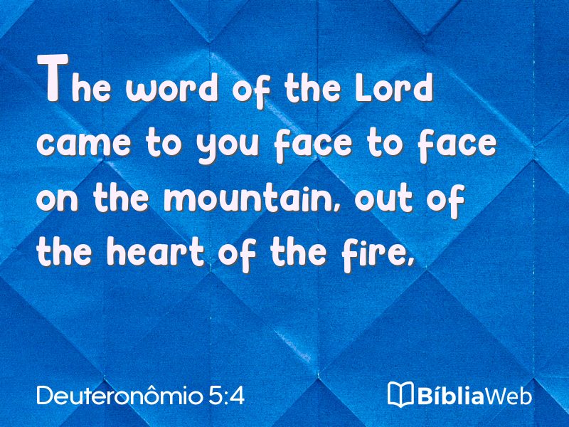 Deuteronômio 5:4 em imagem para compartilhar