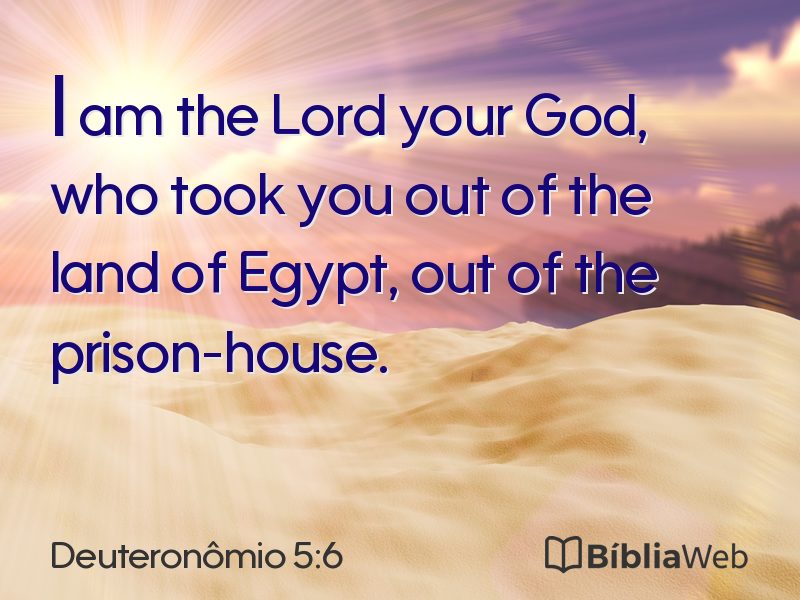 Deuteronômio 5:6 em imagem para compartilhar