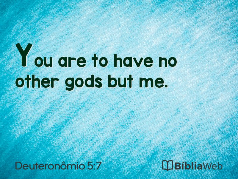 Deuteronômio 5:7 em imagem para compartilhar