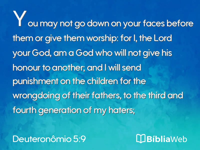 Deuteronômio 5:9 em imagem para compartilhar