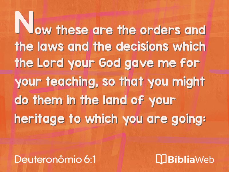 Deuteronômio 6:1 em imagem para compartilhar