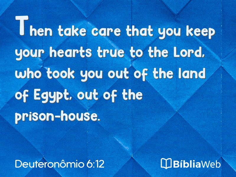 Deuteronômio 6:12 em imagem para compartilhar