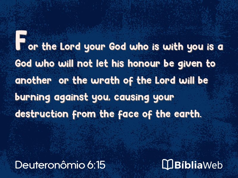 Deuteronômio 6:15 em imagem para compartilhar