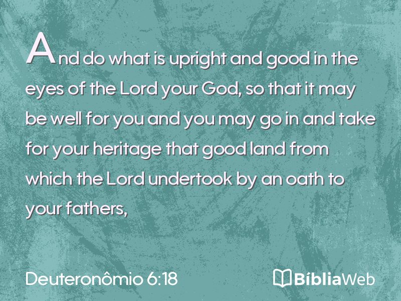Deuteronômio 6:18 em imagem para compartilhar