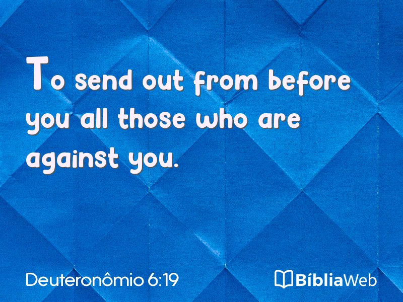 Deuteronômio 6:19 em imagem para compartilhar