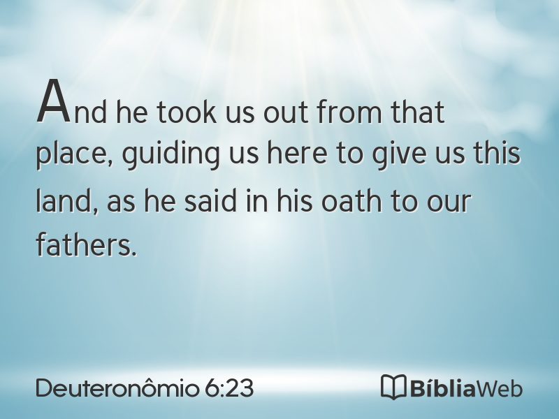 Deuteronômio 6:23 em imagem para compartilhar