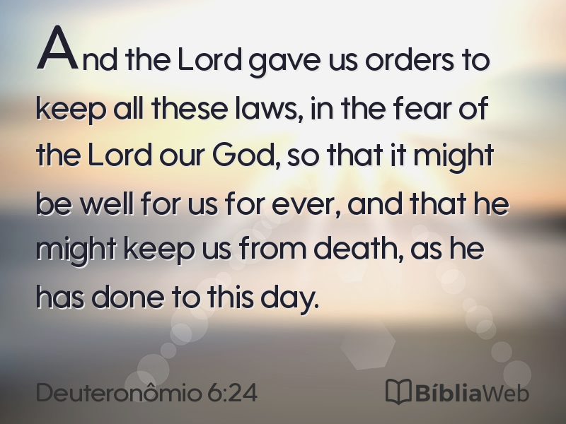 Deuteronômio 6:24 em imagem para compartilhar
