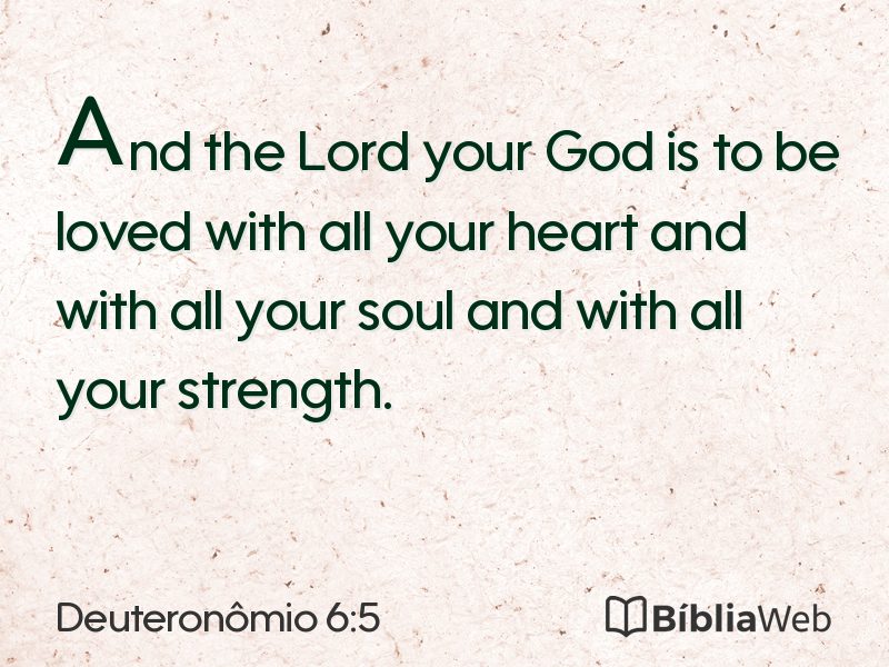 Deuteronômio 6:5 em imagem para compartilhar