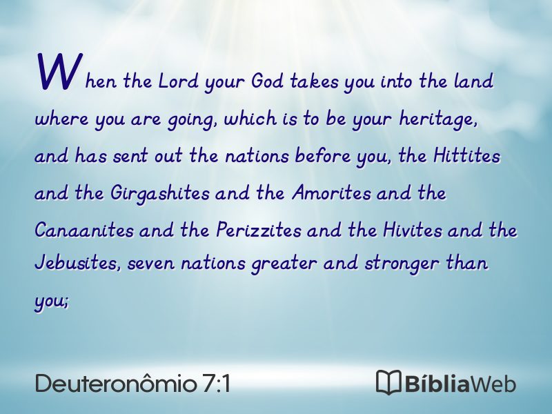 Deuteronômio 7:1 em imagem para compartilhar
