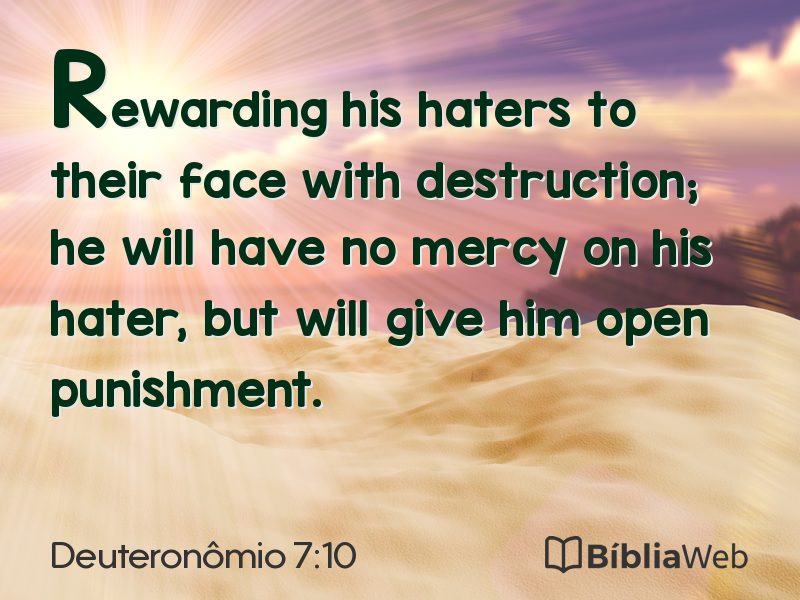Deuteronômio 7:10 em imagem para compartilhar