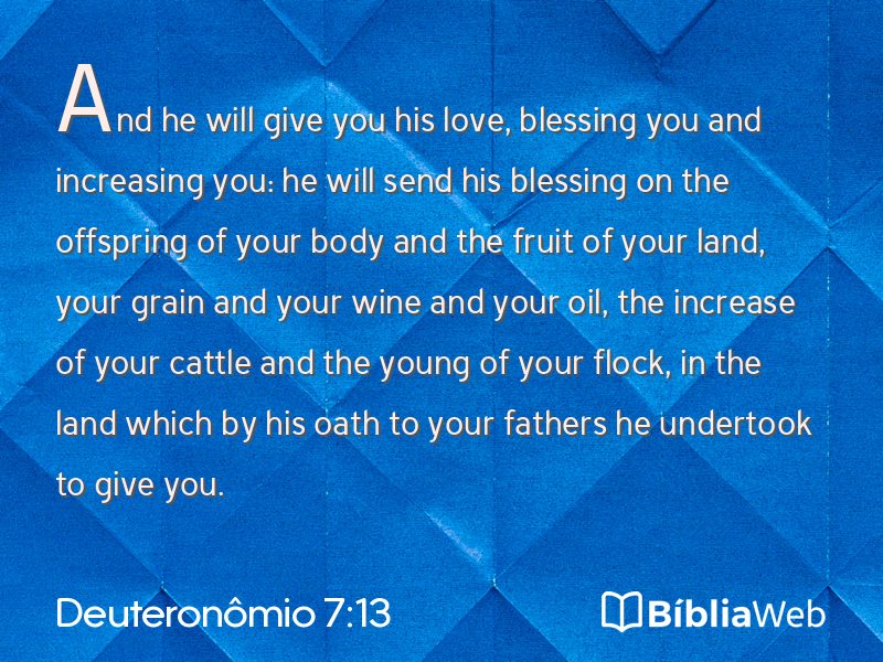 Deuteronômio 7:13 em imagem para compartilhar