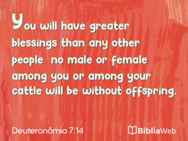 Deuteronômio 7:14 em imagem para compartilhar