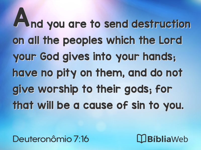 Deuteronômio 7:16 em imagem para compartilhar