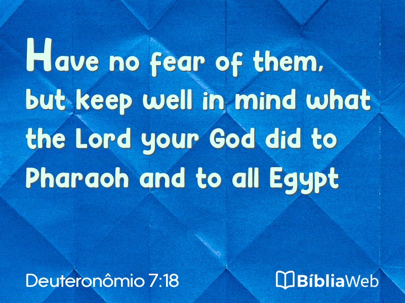 Deuteronômio 7:18 em imagem para compartilhar